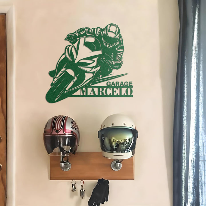 Personalized Motorcycle Racing Metal sign Custom Biker Name Sign Motorcycle Moto GP Sign Birthday Gift Dad Gift Christmas Gift for Biker