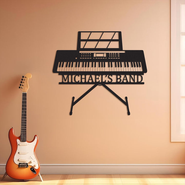 Custom Guitar Metal Sign with LED Light,Personalized Musical Instrument Name Sign, Guitar Wall Art, Music Studio Decor Gift for Guitar Lover