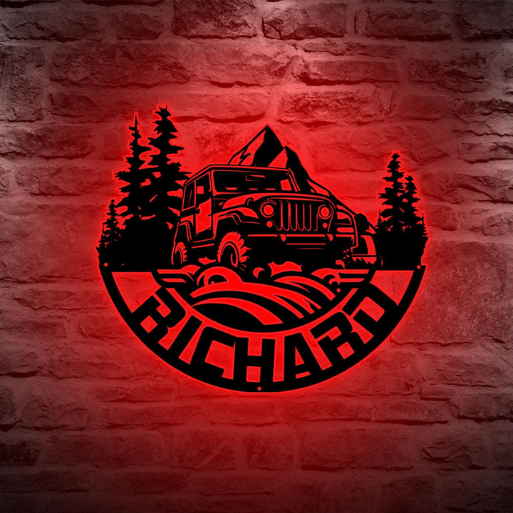 Custom Offroad  Metal Sign - Personalized 4x4 Outdoor Decor, Rustic Adventure Wall Art, Unique Gift for mudding Enthusiasts, Durable Sign