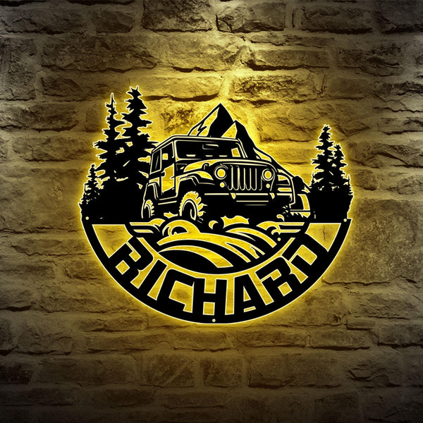 Custom Offroad  Metal Sign - Personalized 4x4 Outdoor Decor, Rustic Adventure Wall Art, Unique Gift for mudding Enthusiasts, Durable Sign