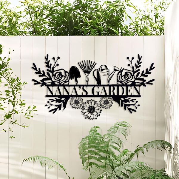 Custom Garden Sign, Personalized Garden Decor, Metal Yard Sign, Outdoor Garden Sign , Gardener Name Sign, Gift For Mom, Mothers Day Gift