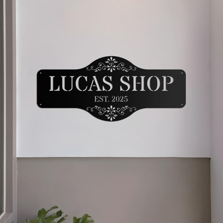 Personalized Business Metal Sign, Custom Metal Sign, Outdoor Signs, Family Name Sign Metal, Last Name Family Wall Art, Store Sign, She Shed