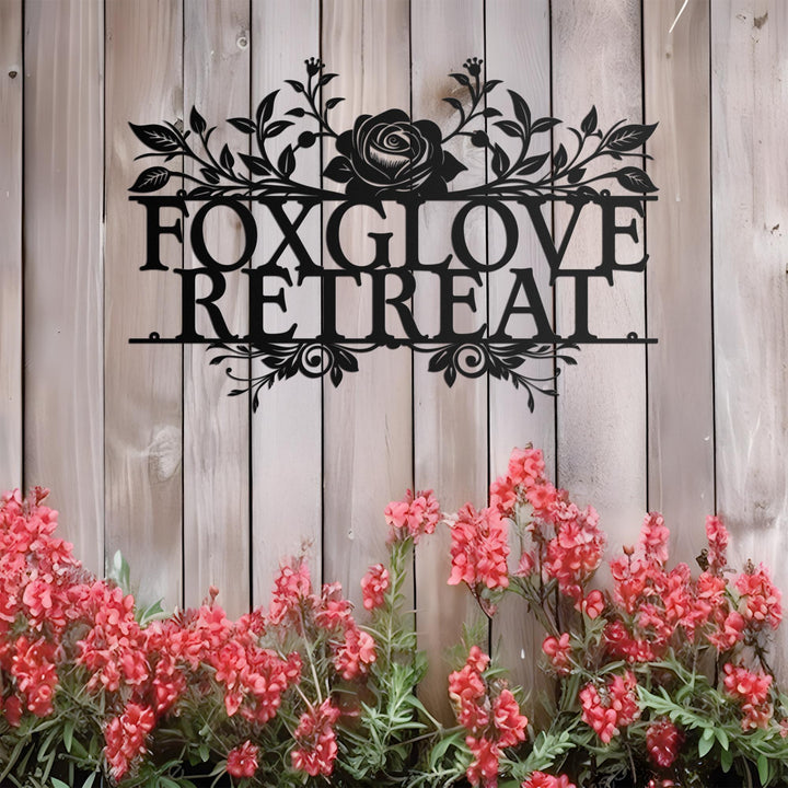 Custom Rose Garden Metal Wall Sign, Outdoor Garden Sign, Mom Roses Sign, Garden Hanging, Mothers Day Gift, Flower Bouquet Art, Gift for Her