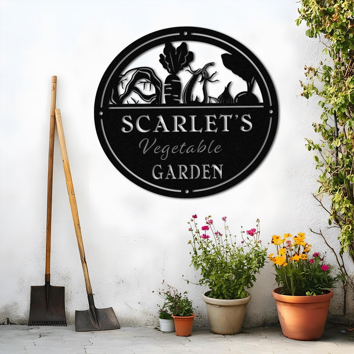 Custom Vegetable Garden Metal Sign, Custom Garden Sign, Gardener Design, Simple Garden Design, Farmhouse Design, Gift For Mom, Gift For Dad