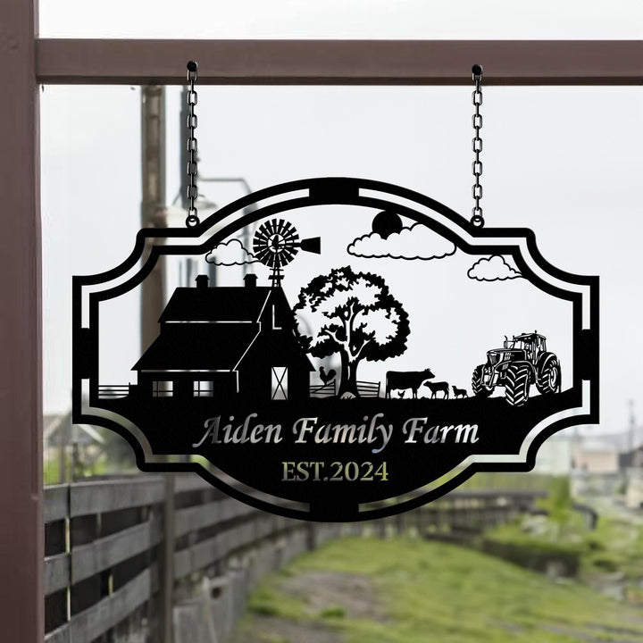 Personalized Farmhouse Sign,Metal Farm Sign,Custom metal farm name sign,Metal Barn Sign,Ranch metal sign,Farmer Gift, Farm sign,Gift For Dad