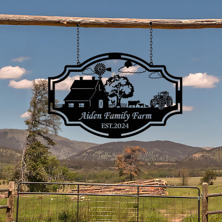 Personalized Farmhouse Sign,Metal Farm Sign,Custom metal farm name sign,Metal Barn Sign,Ranch metal sign,Farmer Gift, Farm sign,Gift For Dad