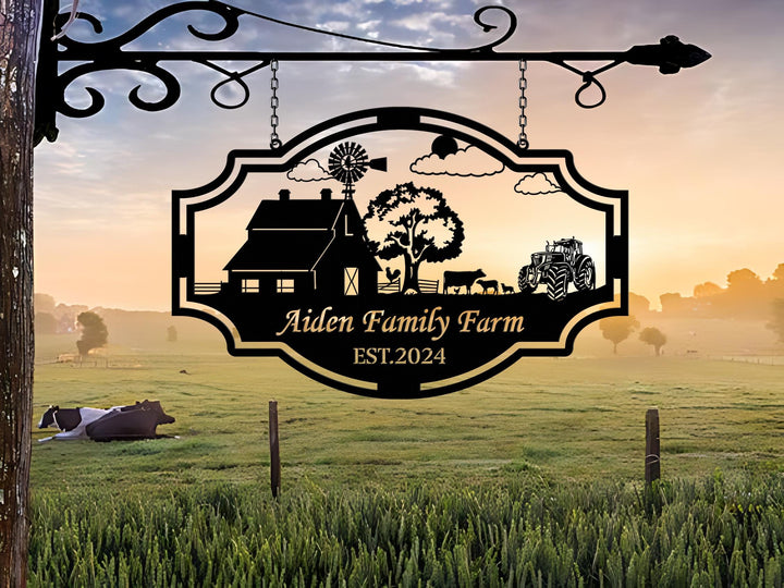 Personalized Farmhouse Sign,Metal Farm Sign,Custom metal farm name sign,Metal Barn Sign,Ranch metal sign,Farmer Gift, Farm sign,Gift For Dad