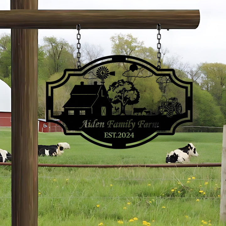 Personalized Farmhouse Sign,Metal Farm Sign,Custom metal farm name sign,Metal Barn Sign,Ranch metal sign,Farmer Gift, Farm sign,Gift For Dad