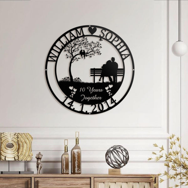 Custom Wedding Anniversary Gift For Couple, Custom Couple Metal Sign, Wedding Gift, Gift For Couple, Family Name Sign, Gift For Husband Wife