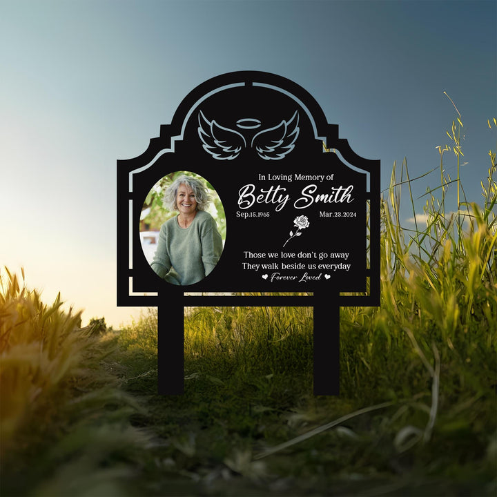 Custom Photo Grave Marker, Temporary Grave Marker With Photo, Outdoor Memorial Plaque, Sympathy Plaque, Remembrance Plaque