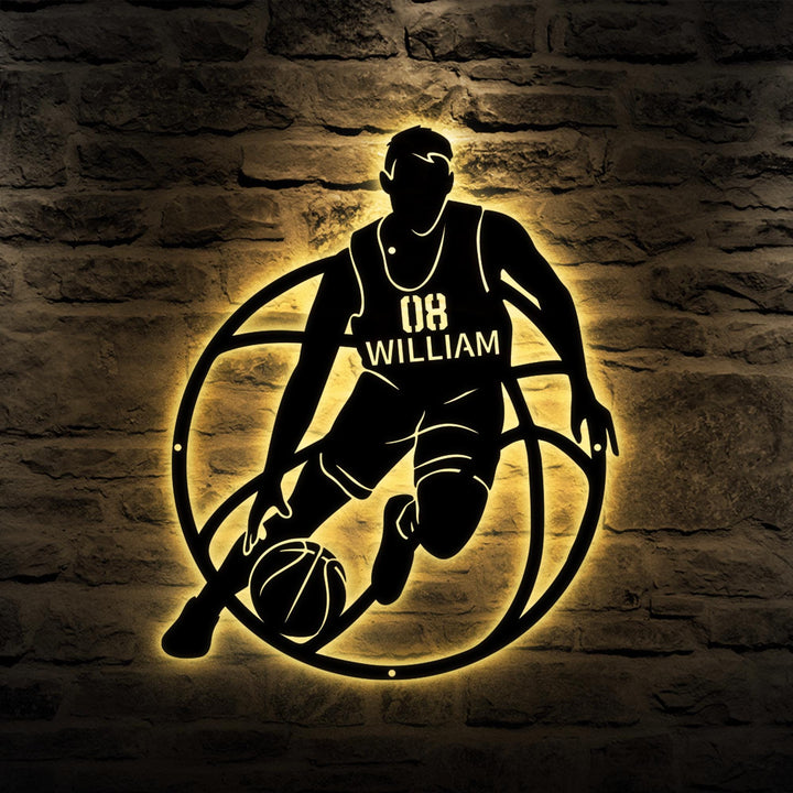 Custom Basketball Metal Sign, Basketball Metal Sport Decor, Basketball Name Sign, Basketball Sport Wall Decor, Home Decor, Father's Day Gift