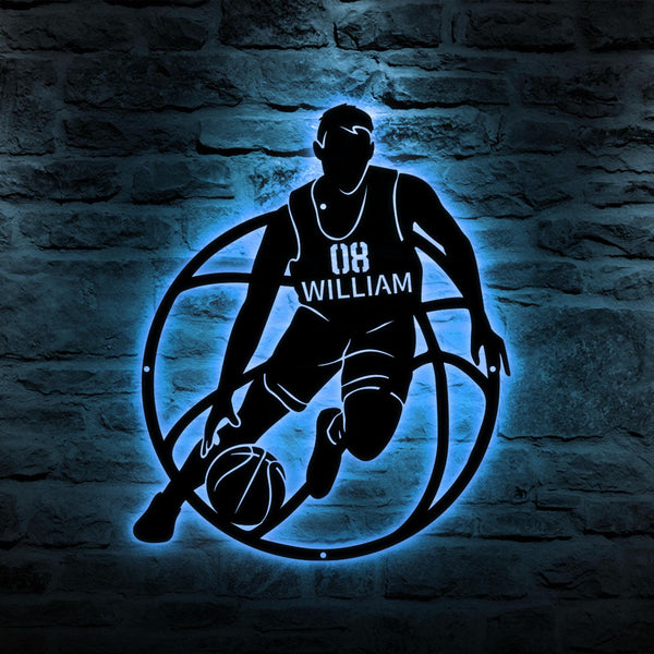 Custom Basketball Metal Sign, Basketball Metal Sport Decor, Basketball Name Sign, Basketball Sport Wall Decor, Home Decor, Father's Day Gift