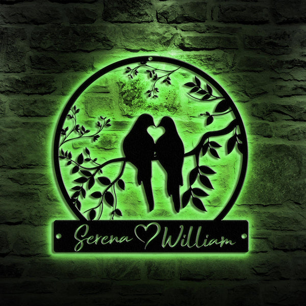 Custom Metal Love Birds Rustic Wedding Decor, Custom Wedding Gifts, Personalized Wedding Anniversary Gifts, Bridal Shower Sign Garden Sign