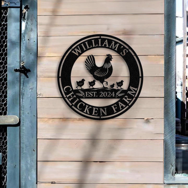 Personalized Chicken Coop Sign, Hen House Coop Sign, Our Little Coop Sign Metal Sign, Chicken Sign, Custom Chicken Coop sign, Gift For Dad