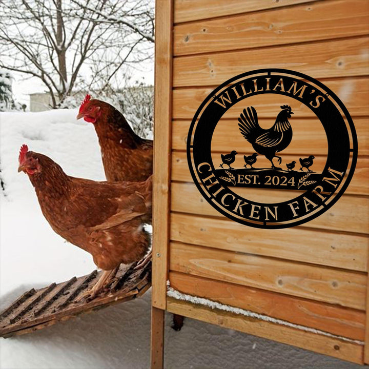 Personalized Chicken Coop Sign, Hen House Coop Sign, Our Little Coop Sign Metal Sign, Chicken Sign, Custom Chicken Coop sign, Gift For Dad