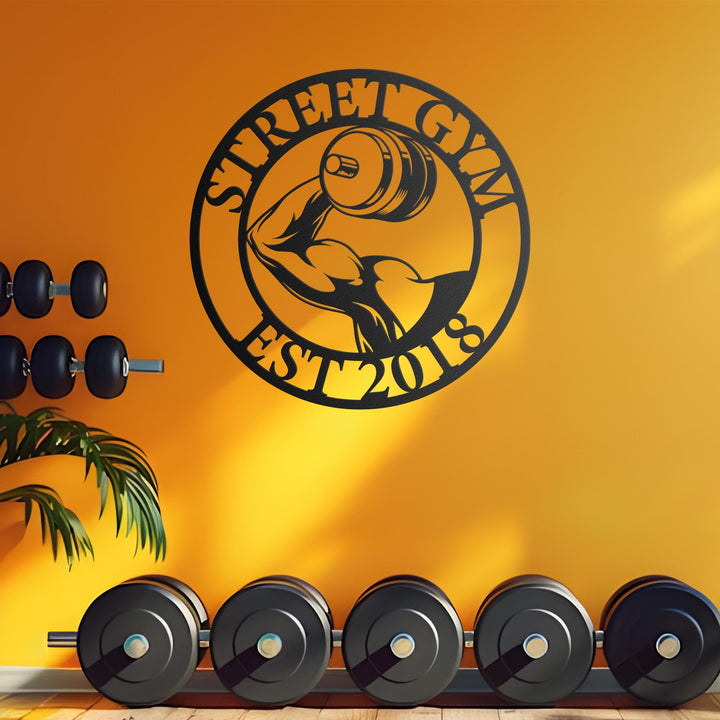 Personalized Home Gym LED Lights Metal Wall Art, Custom Gym Name Metal Sign, Multi Color Home Gym Art, Metal Fitness Wall Art, Fitness Decor