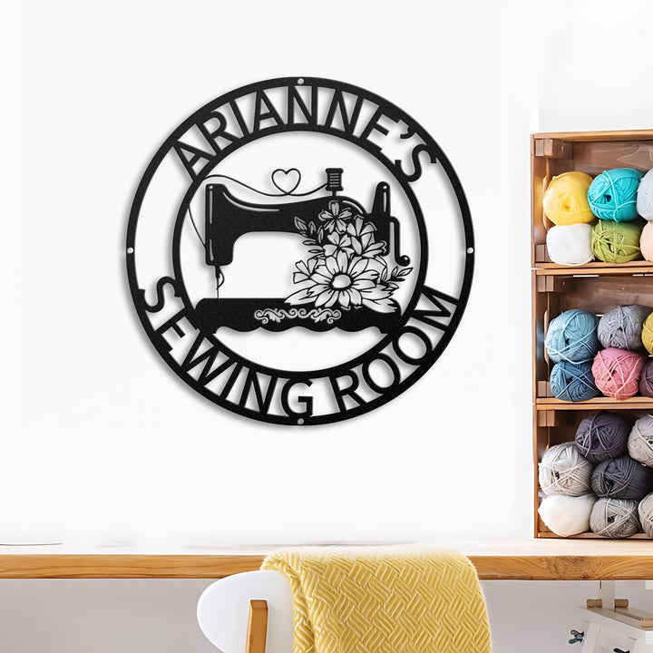 Personalized Sewing Metal Sign, Custom Quilting Sign For Sewing Room Decor, Gift For Grandma, Custom Sewing Machine Sign, Mothers Day Gift
