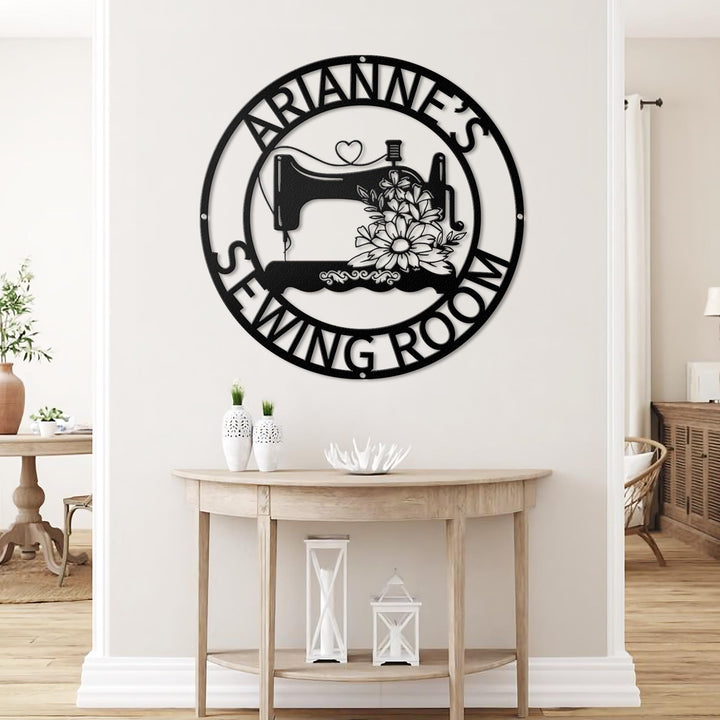 Personalized Sewing Metal Sign, Custom Quilting Sign For Sewing Room Decor, Gift For Grandma, Custom Sewing Machine Sign, Mothers Day Gift