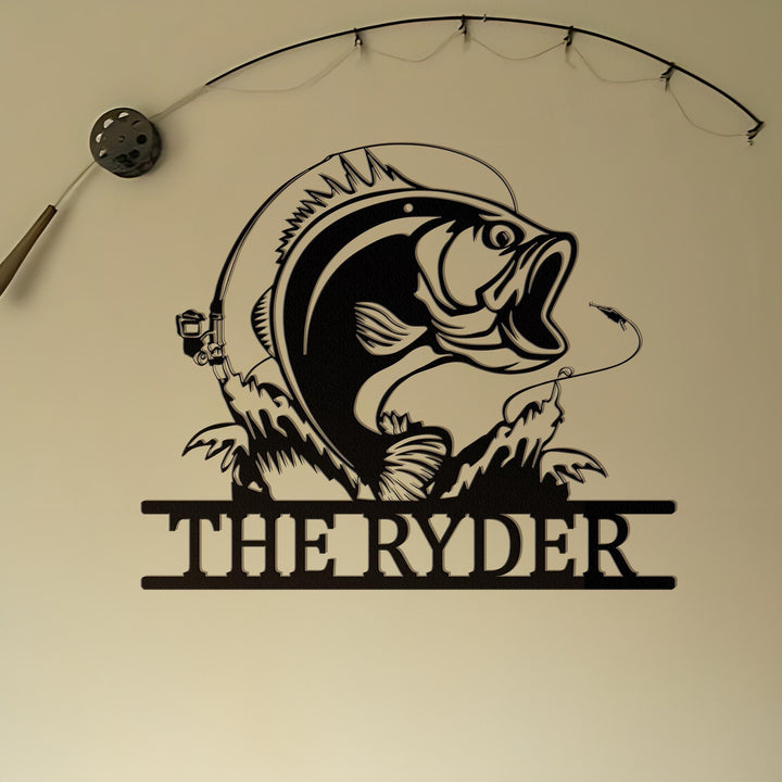 Custom Bass Fishing Metal Sign Led Light, Fishing Metal Wall Art, Fishing Home Decor, Crappie Fish, Bass Fish Man Cave, Fisherman Dad Gift