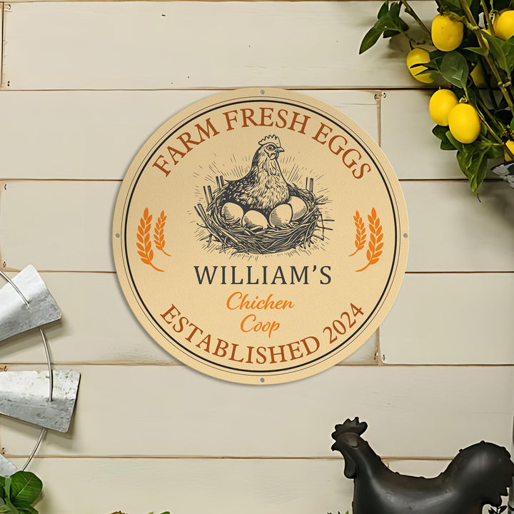 Farm Fresh Eggs Sign, Custom Chicken Farm Sign, Custom Farm Sign, Chicken Coop Sign, Chicken Farm, Eggs Farmed Sign, Farm Decor, Farmer Sign