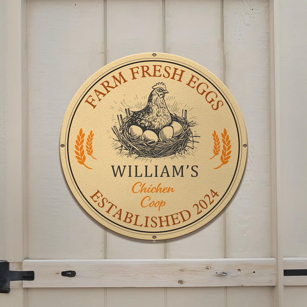 Farm Fresh Eggs Sign, Custom Chicken Farm Sign, Custom Farm Sign, Chicken Coop Sign, Chicken Farm, Eggs Farmed Sign, Farm Decor, Farmer Sign