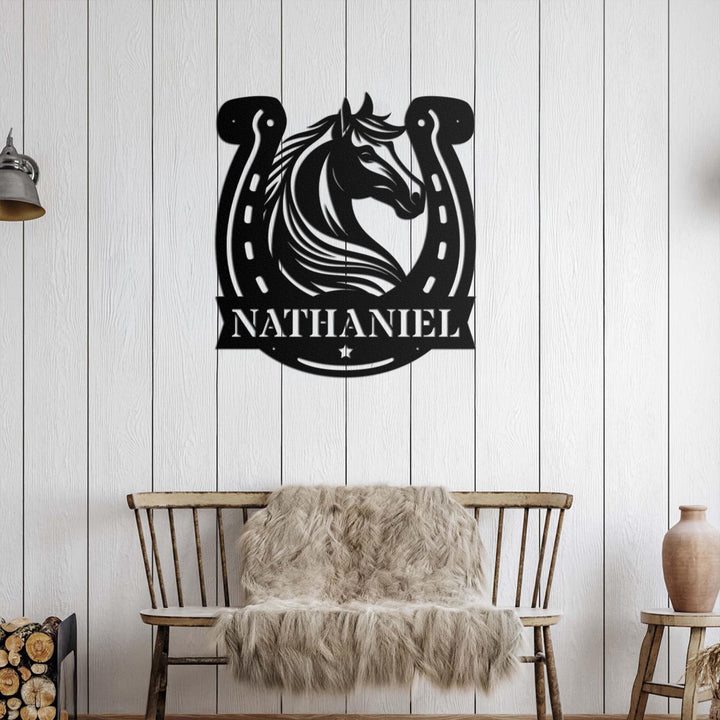 Custom Horse Monogram for Barn, Metal Horse Sign, Personalized Family Gift, Gift for Horse Fan Friend, Gift for Parents, Fathers day gifts