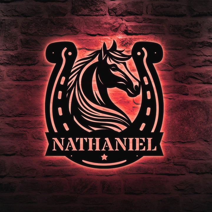 Custom Horse Monogram for Barn, Metal Horse Sign, Personalized Family Gift, Gift for Horse Fan Friend, Gift for Parents, Fathers day gifts