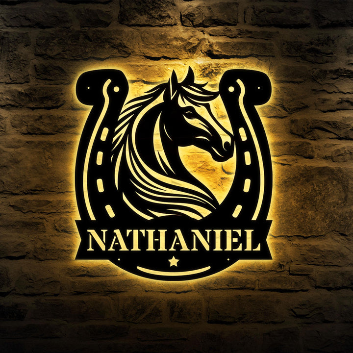 Custom Horse Monogram for Barn, Metal Horse Sign, Personalized Family Gift, Gift for Horse Fan Friend, Gift for Parents, Fathers day gifts