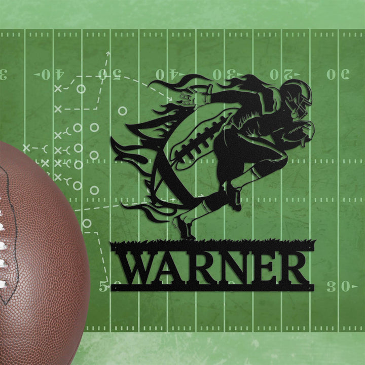Personalized USA Football Metal Wall Art, Football Sign, Football Name Sign, Sports Name Sign, Sports Wall Art,Gift For Dad,Fathers Day Gift