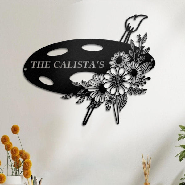 Custom Art Studio Metal Sign,Artist Sign,Personalized Painter Name Sign,Art Supplies Painter Tools Sign,Art Studio Decor,Drawing Lover Gift