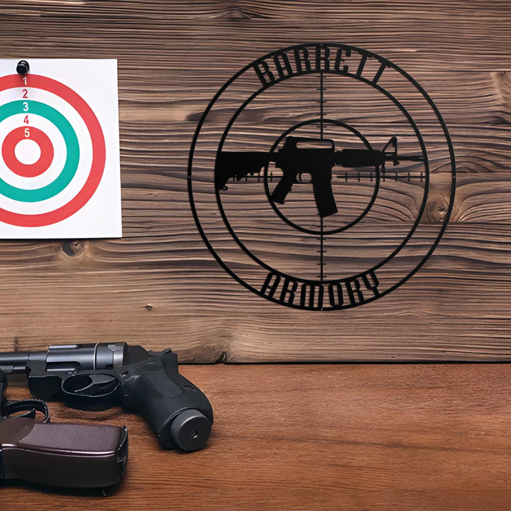 Custom Gun Metal Sign LED Light, Gun Metal Wall Art, Personalized Armory Sign, Armory Decor, Military Decor, Veteran Gift, Custom Gun Sign