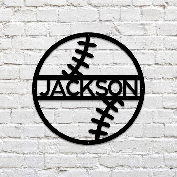 Personalized Metal Baseball Name Sign, Custom Baseball Wall Art, Sports Room Decor, Baseball Player Gift, Kids Baseball Team Name Sign