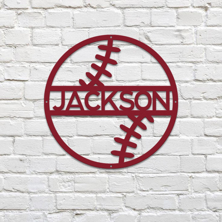 Personalized Metal Baseball Name Sign, Custom Baseball Wall Art, Sports Room Decor, Baseball Player Gift, Kids Baseball Team Name Sign