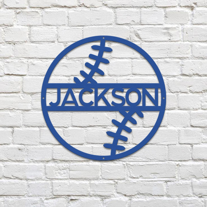 Personalized Metal Baseball Name Sign, Custom Baseball Wall Art, Sports Room Decor, Baseball Player Gift, Kids Baseball Team Name Sign