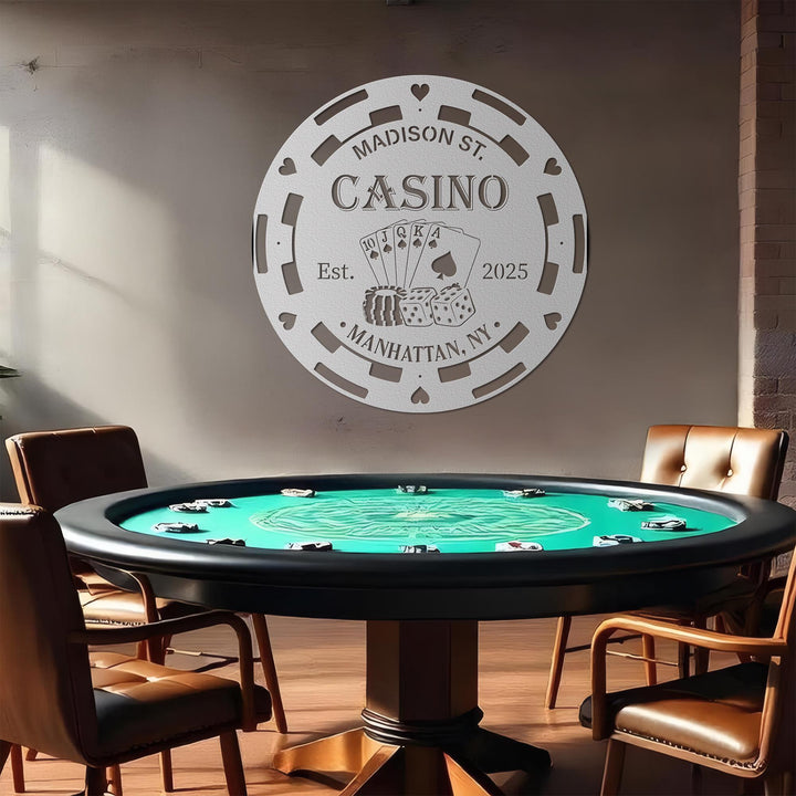 Poker Wall Art With LED Lights, Poker Decor Wall Led Sign, Poker RGB Color Led Light Sign, Christmas Gift, Birthday Gift, Casino Wall Sign