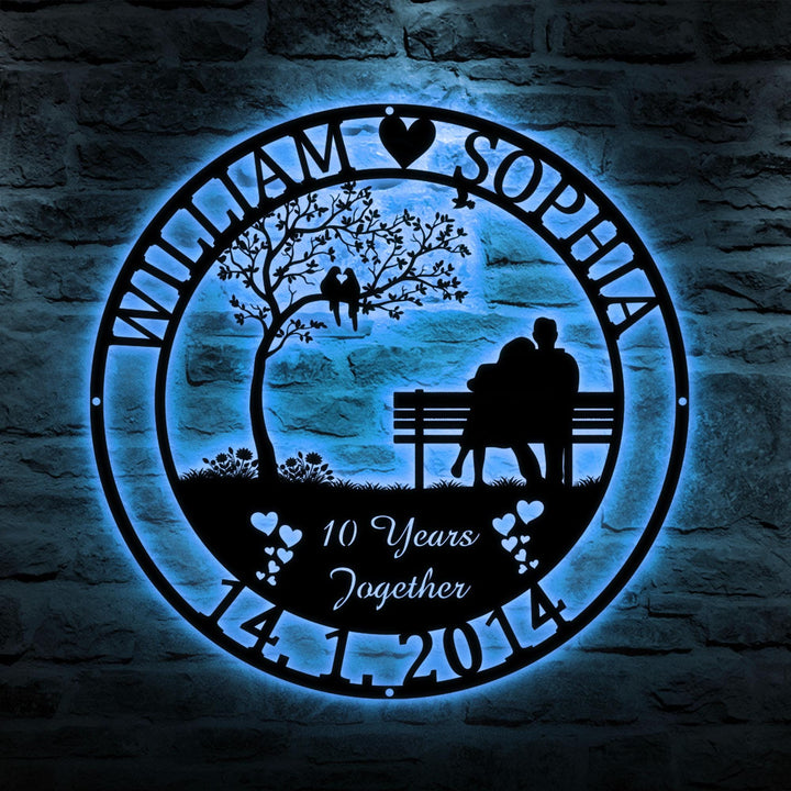 Custom Wedding Anniversary Gift For Couple, Custom Couple Metal Sign, Wedding Gift, Gift For Couple, Family Name Sign, Gift For Husband Wife