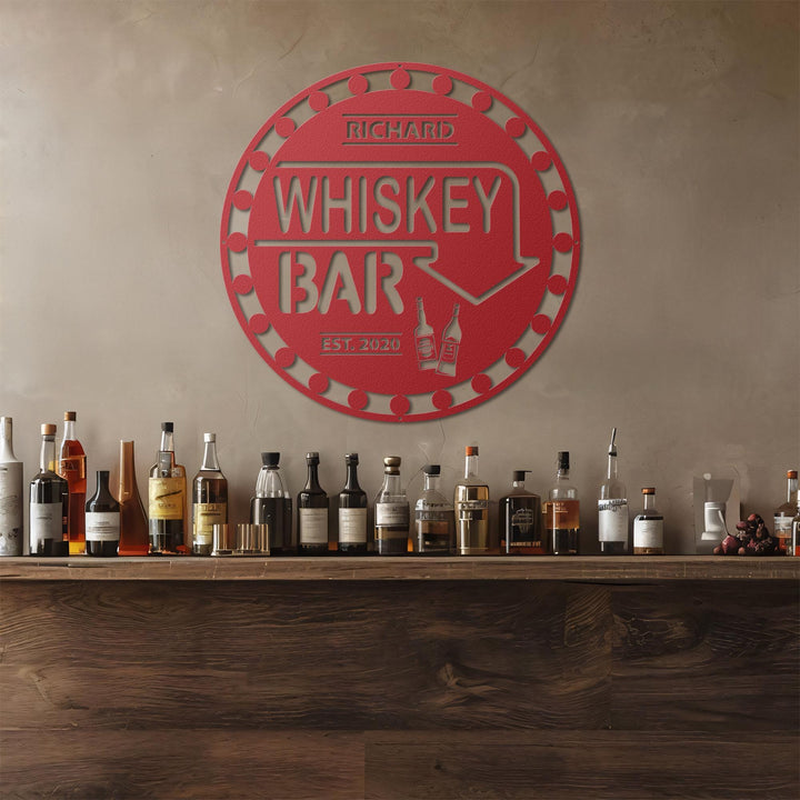 The Bar LED Sign Personalized Metal Sign Home Bar Sign Cabin Family Name Sign Man Cave Sign Bar Decor LED Metal Bar Sign Outdoor Kitchen Bar