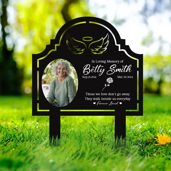 Custom Photo Grave Marker, Temporary Grave Marker With Photo, Outdoor Memorial Plaque, Sympathy Plaque, Remembrance Plaque