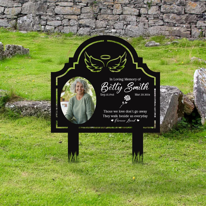 Custom Photo Grave Marker, Temporary Grave Marker With Photo, Outdoor Memorial Plaque, Sympathy Plaque, Remembrance Plaque