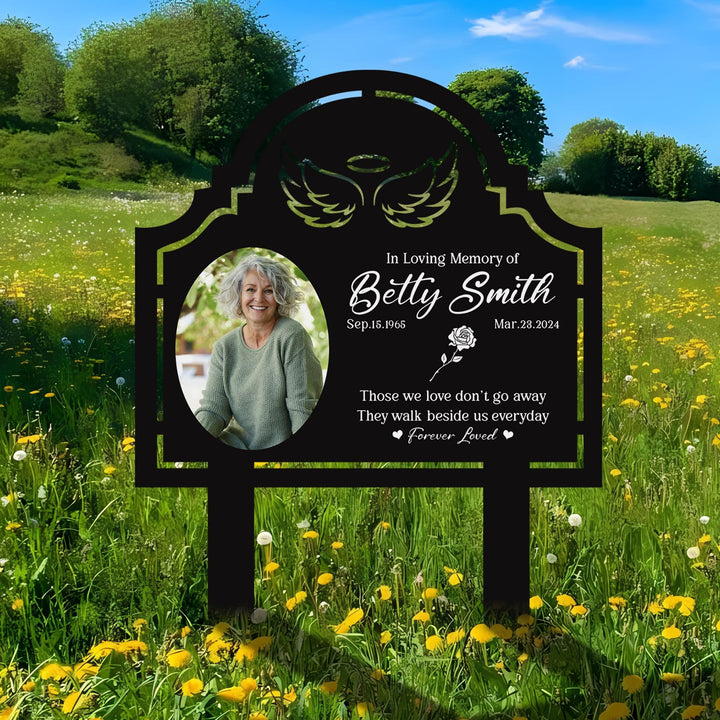 Custom Photo Grave Marker, Temporary Grave Marker With Photo, Outdoor Memorial Plaque, Sympathy Plaque, Remembrance Plaque