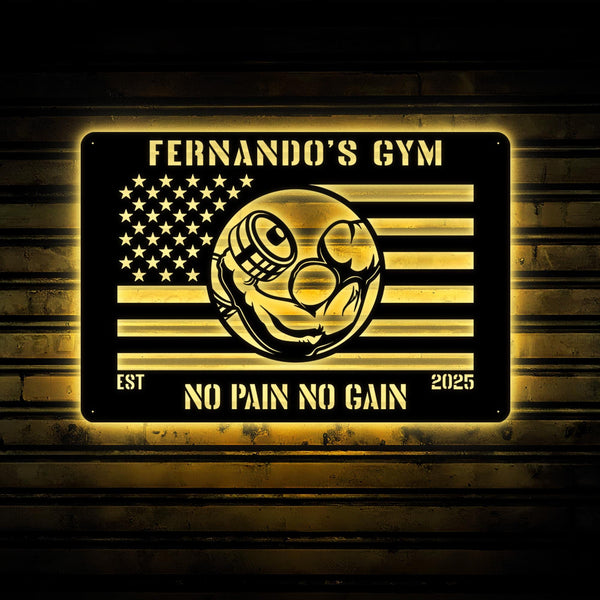 Gym Sign;Metal American Flag Gym Sign; Personalized Home Gym Sign; Custom Metal Gym Sign; Home Gym Sign;American Flag Sign;Crossfit Gym Sign