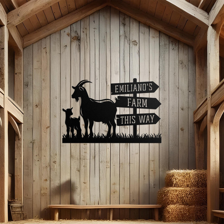 Personalized Animals Outdoor Farm Metal Sign, Custom Shape Metal Name Sign, Welcome Farm Animals Metal Sign, Farm Lovers Gift, Gift For Dad