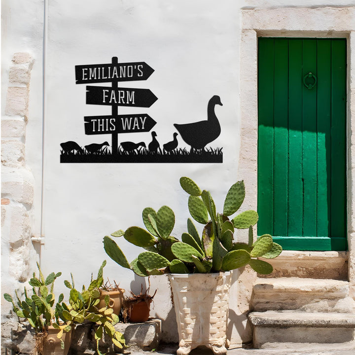 Personalized Animals Outdoor Farm Metal Sign, Custom Shape Metal Name Sign, Welcome Farm Animals Metal Sign, Farm Lovers Gift, Gift For Dad