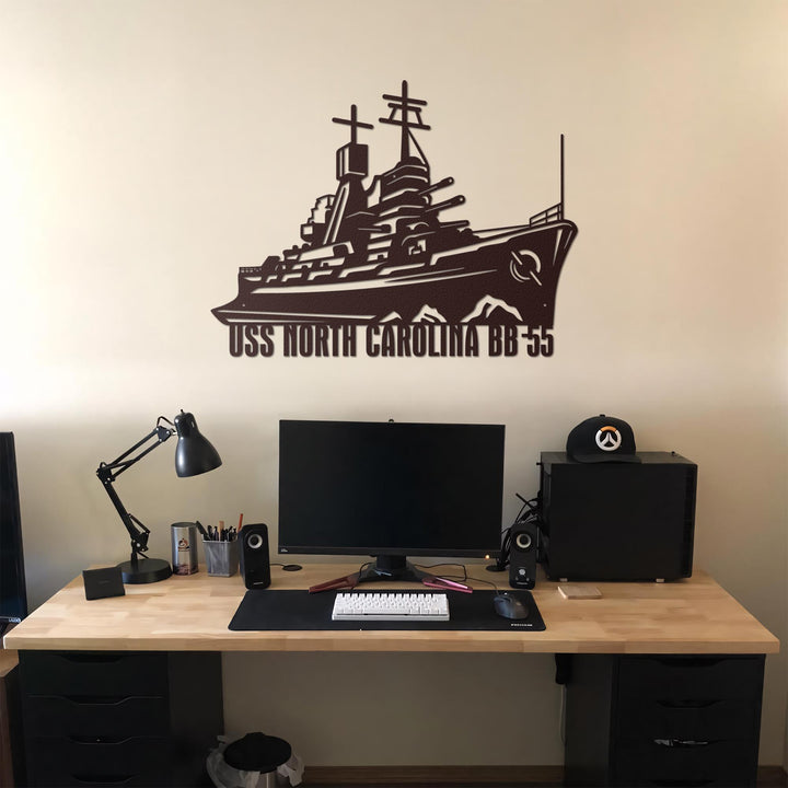 Custom US Navy Ships Metal Sign with Led Light, Battleship Metal Sign, Navy Veterans Gift, Navy Gifts For Men, Fathers Day Gift For Navy Dad