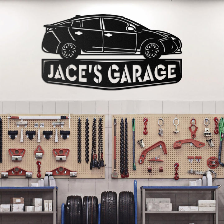 Personalized Your Own Car Sign With LED lights, Custom Car Metal Sign, Car Garage Sign, Gift For Dad, Man Cave Sign, Father's Day Sign