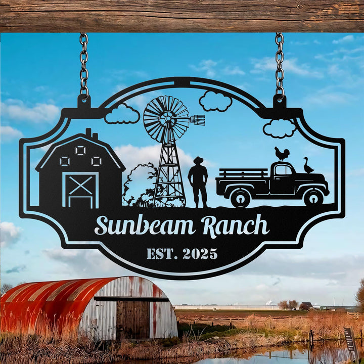 Personalized Metal Farm Sign, Custom Every Farm Sign, Large Farm Sign, Farmville Metal Sign, Farm Gate Sign, Farm Sign with all farm Pets