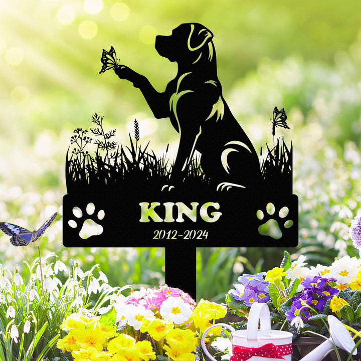 Custom Dog Memorial Stake, Dog Grave Marker, Every Dog Breed Metal Stake, Personalized Dog Garden Sign, Pet Loss Gift, Garden Decor Metal