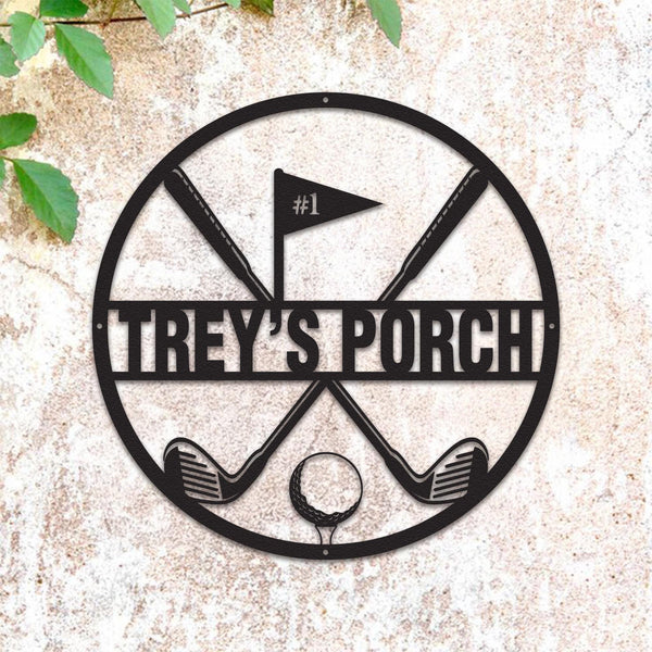 Golf Custom Name Metal Sign, Golf Sign, Bar Sign, 19th Hole, Custom Golf Sign, Man Cave, Home Bar, Game Room Sign, Fathers Day, Golfer Gift