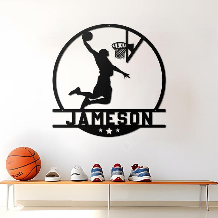 Basketball Metal Wall Art, Metal Sports Decor, Basketball Sign, Basketball Name Sign, Sports Name Sign, Metal Art, Gift For Dad, Kids Gift
