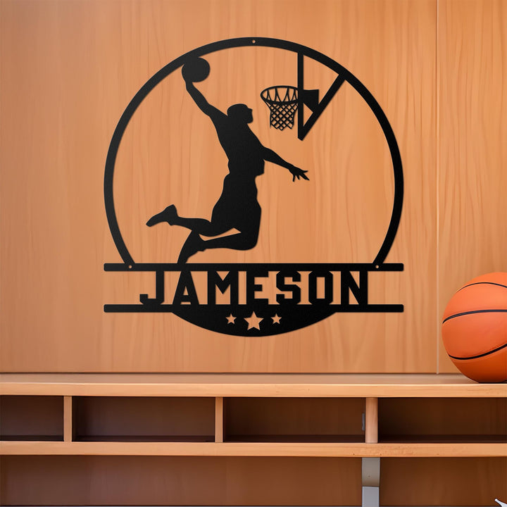 Basketball Metal Wall Art, Metal Sports Decor, Basketball Sign, Basketball Name Sign, Sports Name Sign, Metal Art, Gift For Dad, Kids Gift